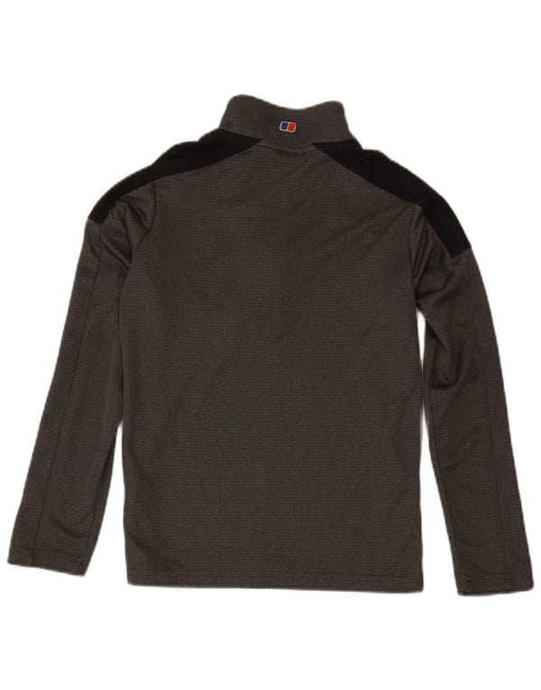 Berghaus Haut de survêtement à col zippé pour garçon 11-12 ans Gris Colorblock