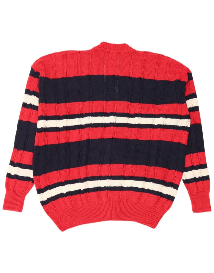 Trussardi Mens Cardigan Sweater IT 50 Medium Navy Blue Colourblock