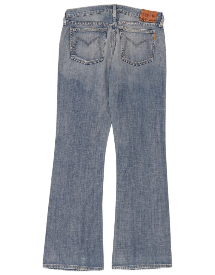 Meltin' Pot Womens Nicole Bootcut Jeans W29 L34 Blue Cotton