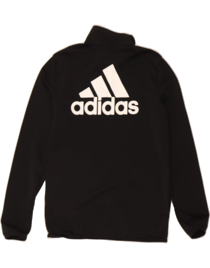 ADIDAS Boys Graphic Tracksuit Top Jacket 11-12 Years Black Polyester Vintage Adidas and Second-Hand Adidas from Messina Hembry 