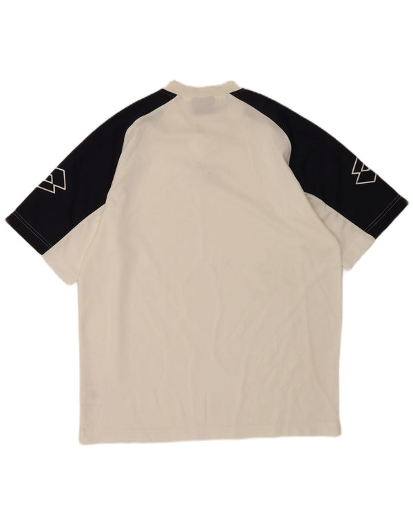 Lotto Mens Graphic T-Shirt Top XL White Colourblock Polyester