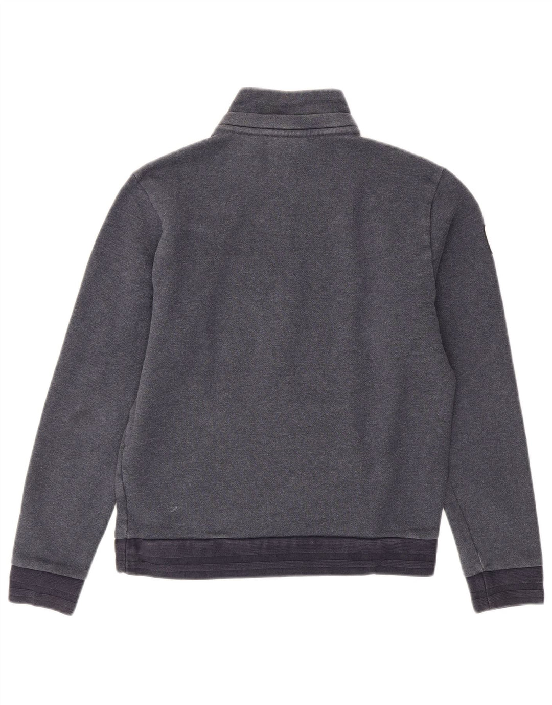 LACOSTE Mens Zip Neck Sweatshirt Jumper Size 4 Medium Grey Cotton