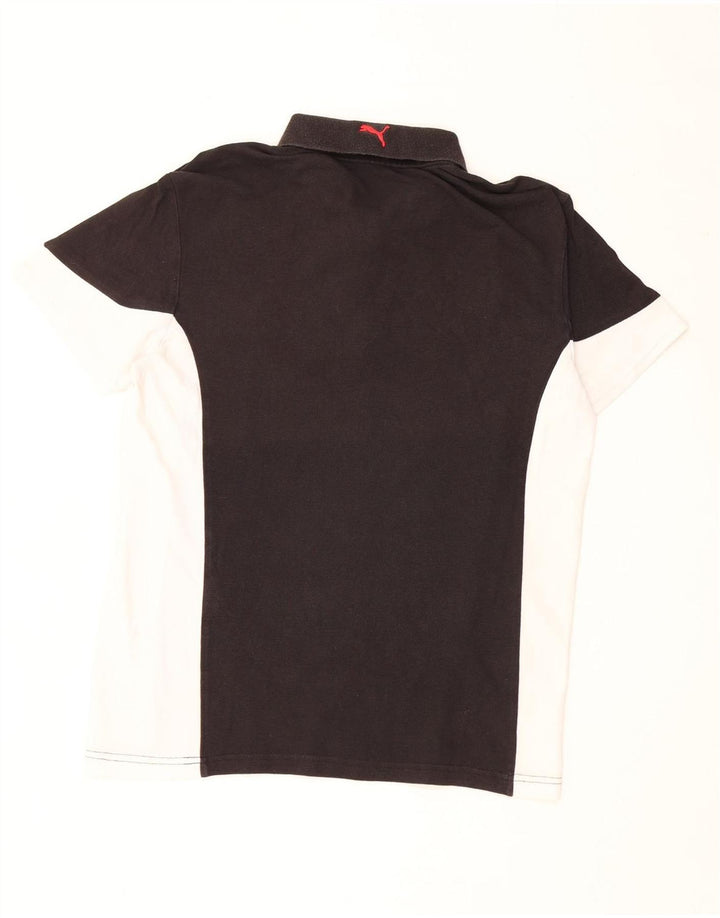 PUMA Mens Polo Shirt Medium Black Colourblock