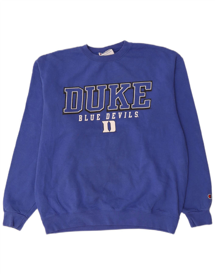 Champion Mens Duke Blue Devils Basketball Graphic Sweatshirt Jumper Large