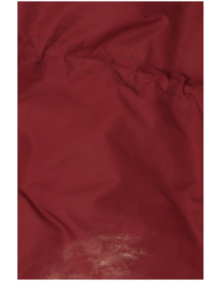Vans Mens Hooded Parka Jacket UK 38 Medium Burgundy Nylon