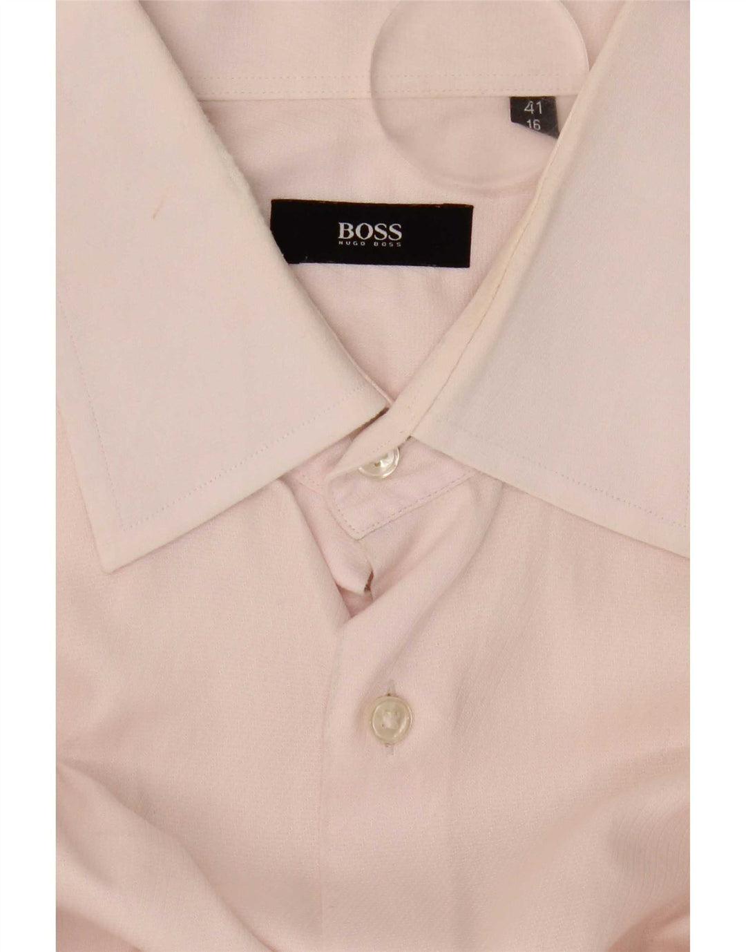 Hugo Boss Mens Formal Shirt Size 41 16 Large Pink
