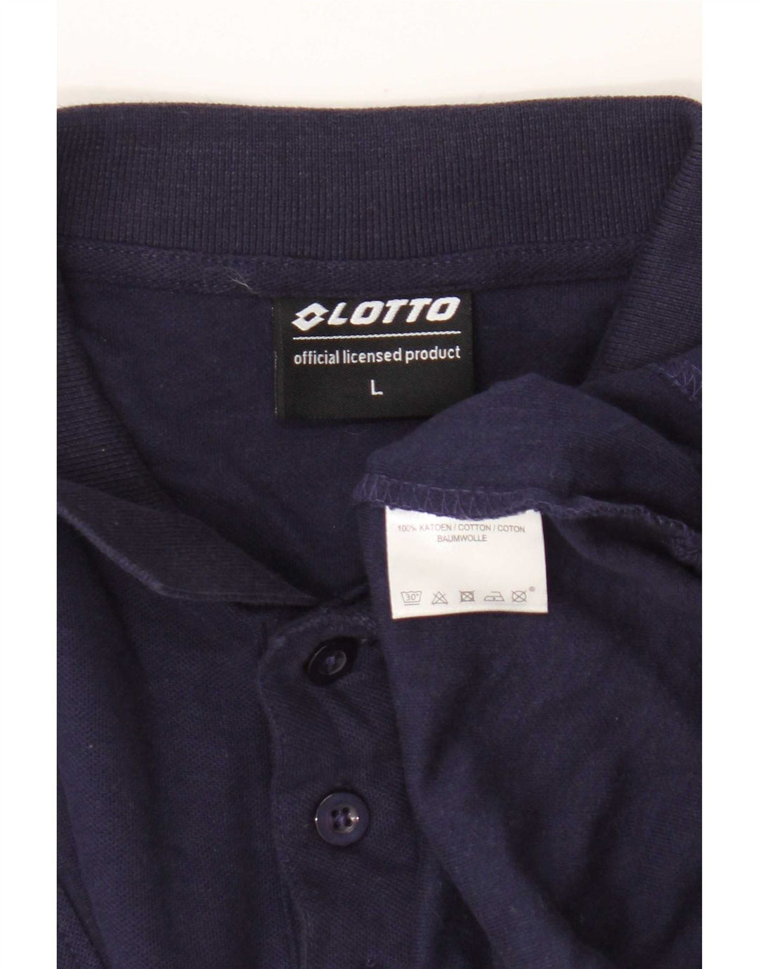 Lotto Mens Polo Shirt Large Navy Blue Cotton