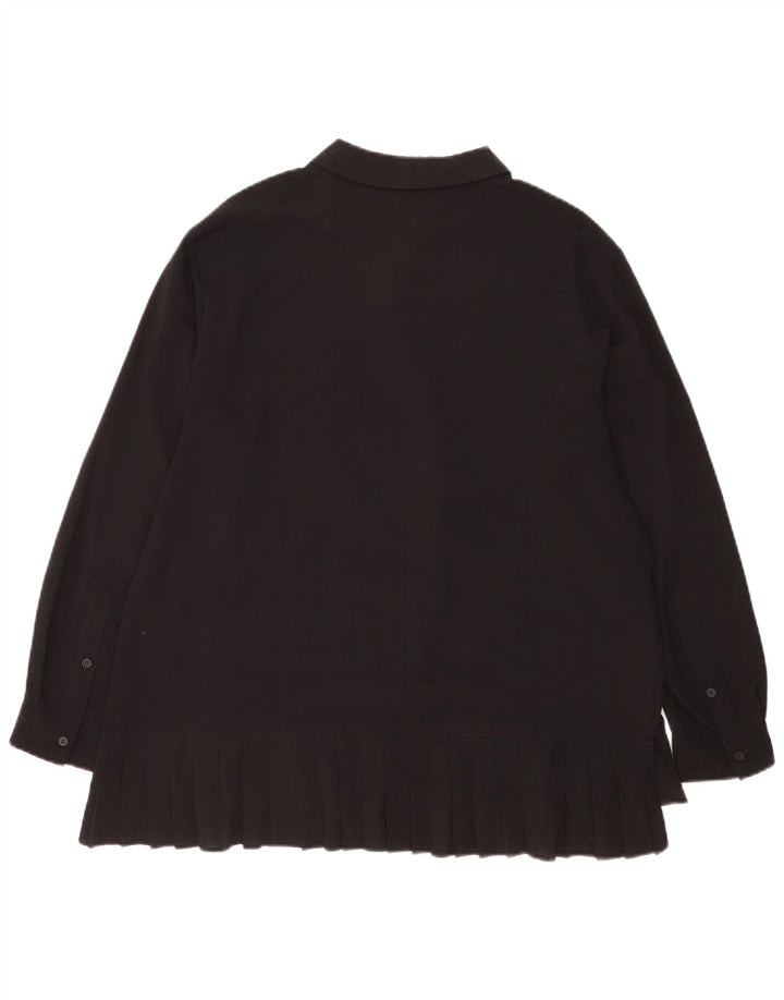 French Connection Womens Loose Fit Shirt Blouse UK 14 Large Black Polyester