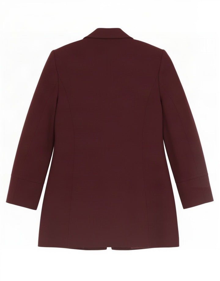 Marks & Spencer Dame Longline Blazer Jacket UK 10 Small Burgundy