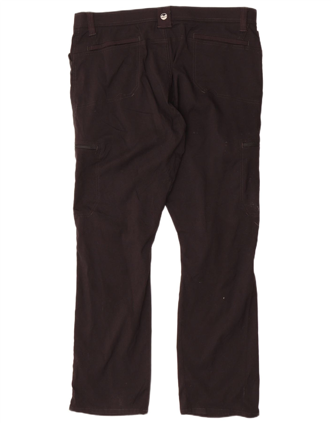WRANGLER Womens Straight Cargo Trousers W42 L30 Black Nylon