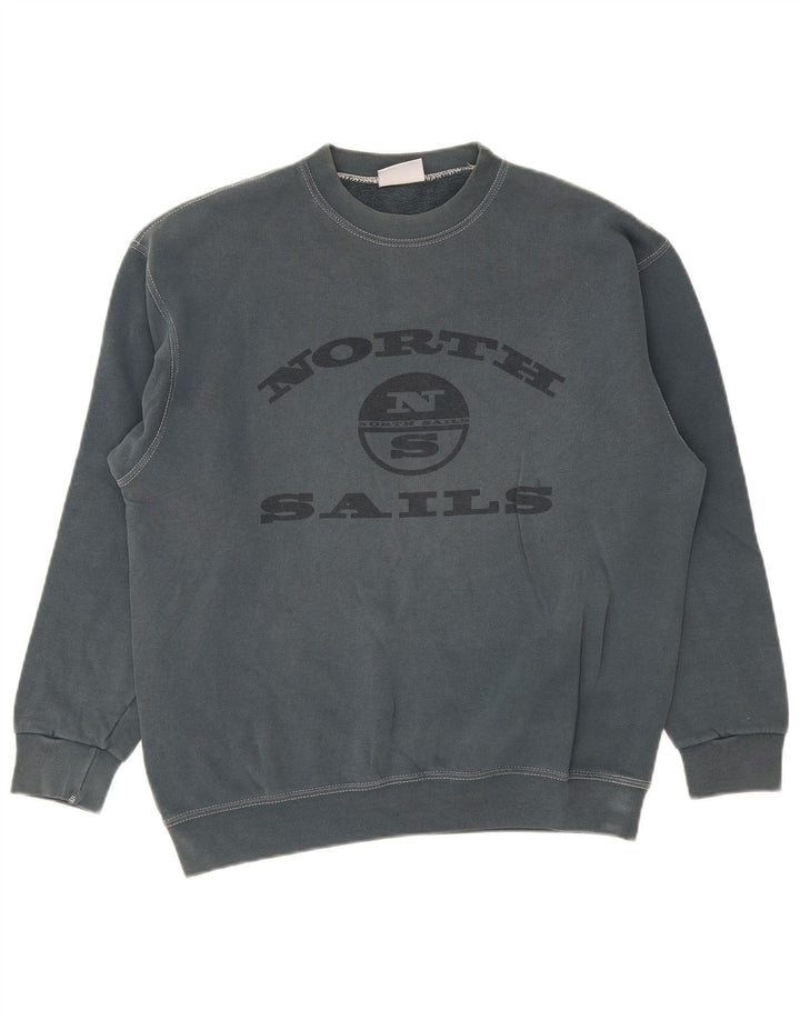 North Sails Mens Graphic Sweatshirt Jumper Medium Blue