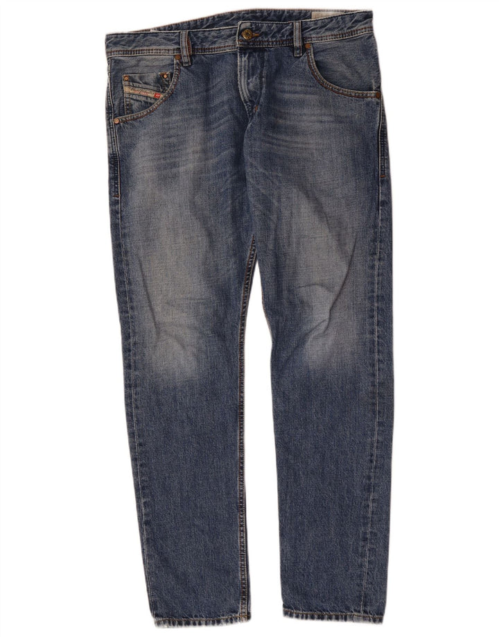 Diesel Mens Krayver Regular Slim Jeans W32 L30 Blue Cotton