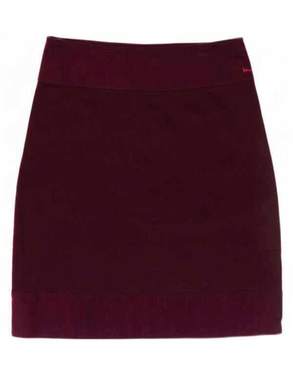 Weird Fish Damen Cordrock UK 12 Medium W34 Burgund Baumwolle