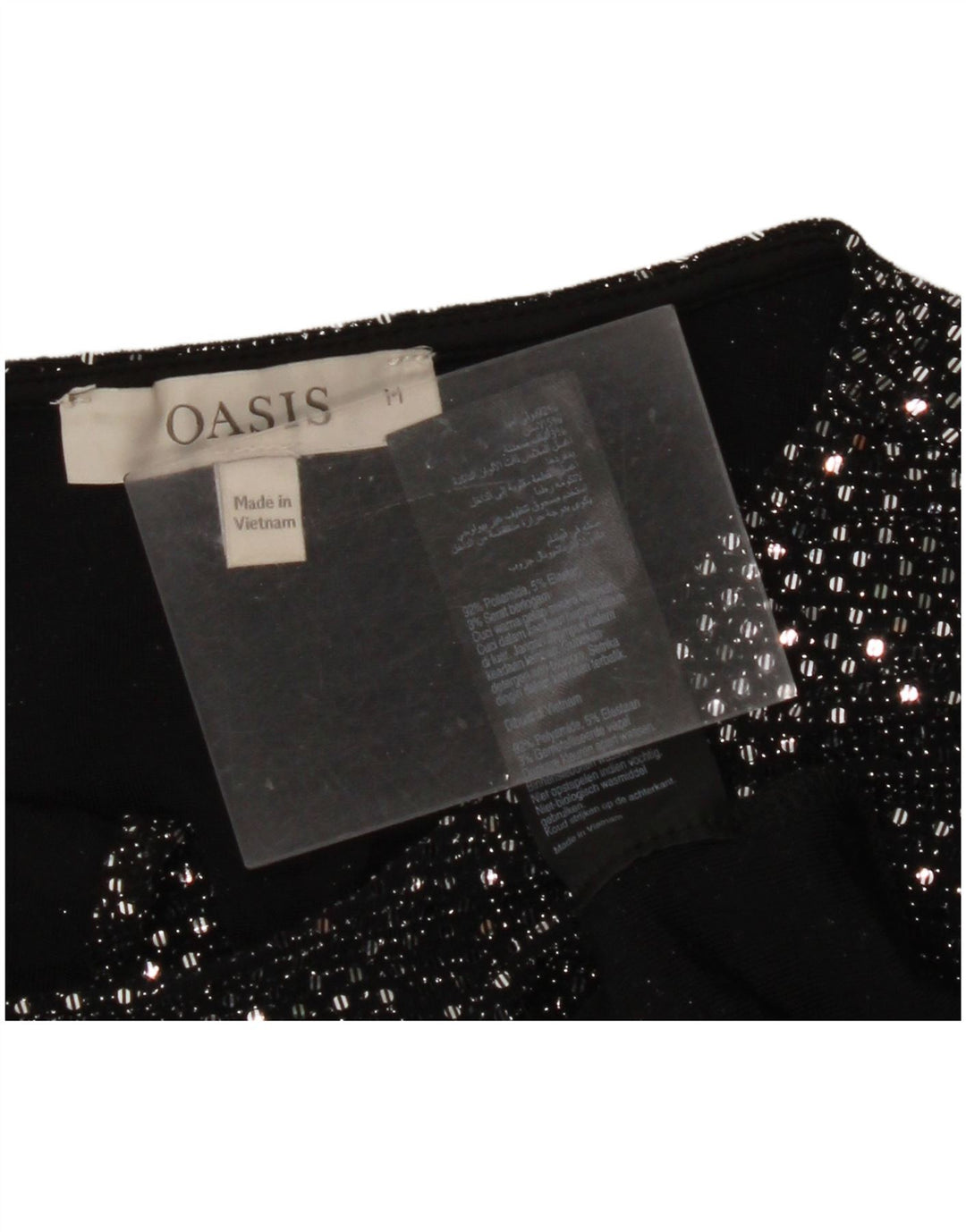 OASIS Damebluse Top UK 14 Medium Sort Polyamid