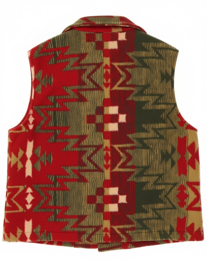Orvis Womens Gilet UK 14 Medium Red Geometric
