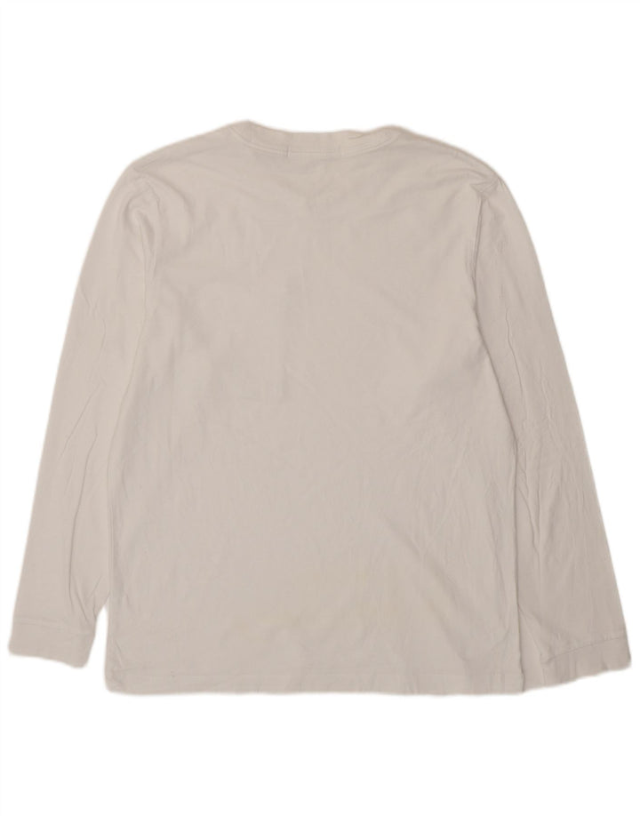 Calvin Klein Jeans Mens Top Long Sleeve Large White