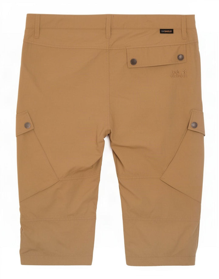 Bermuda cargo masculina Jack Wolfskin W34 grande bege poliamida