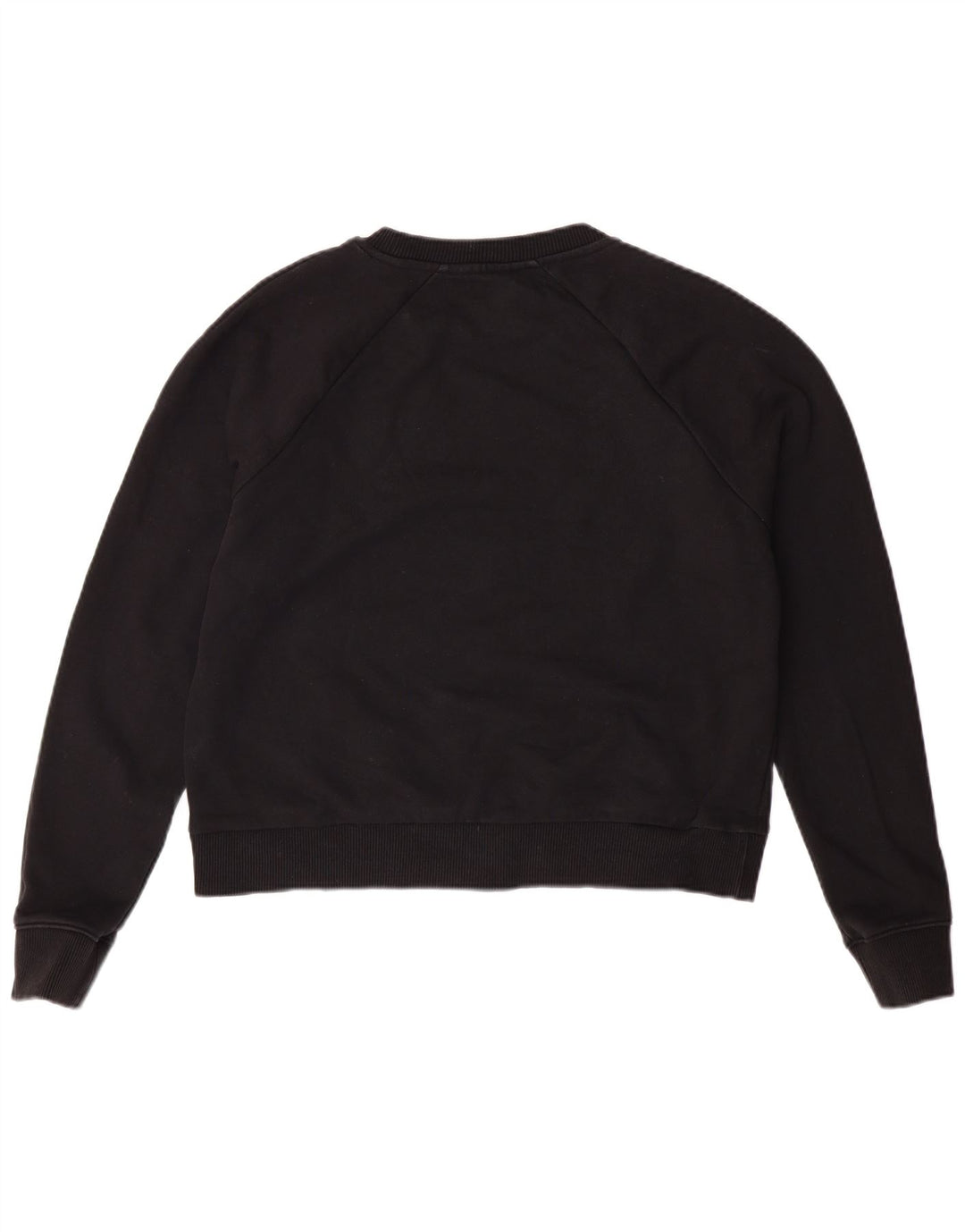 VANS Womens Crop Oversized Graphic Sweatshirt Jumper UK 10 Small Black