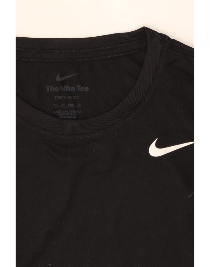 NIKE Womens Dri Fit Oversized T-Shirt Top UK 6 XS Black Polyester Vintage Nike and Second-Hand Nike from Messina Hembry 