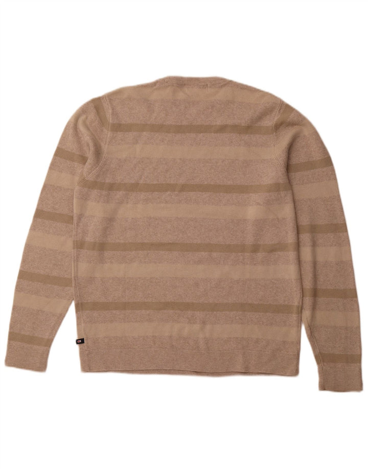 Marks & Spencer Herren-Pullover mit Rundhalsausschnitt, mittelbeige Baumwolle