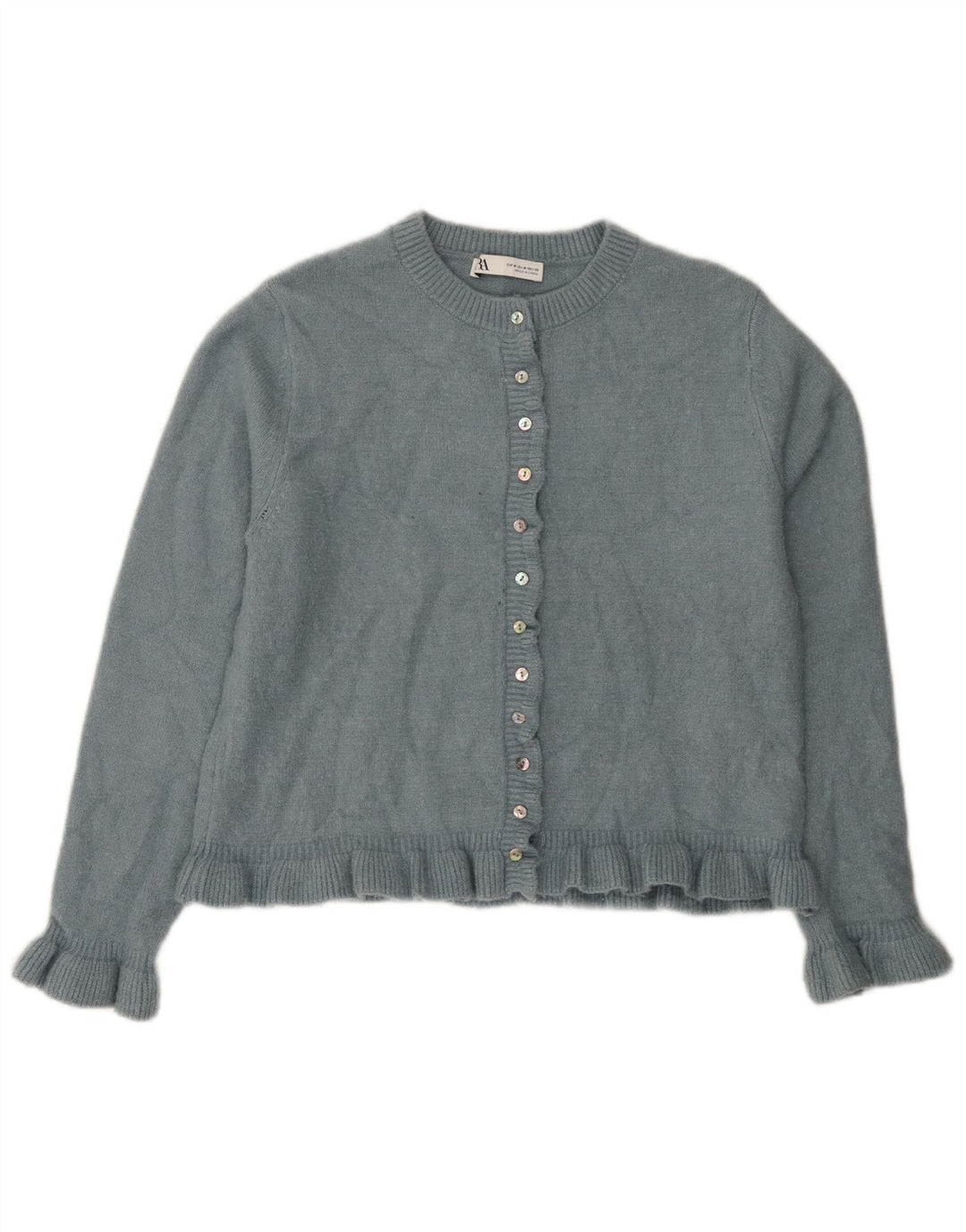 Женский кардиган Zara UK 14, средний синий полиэстер