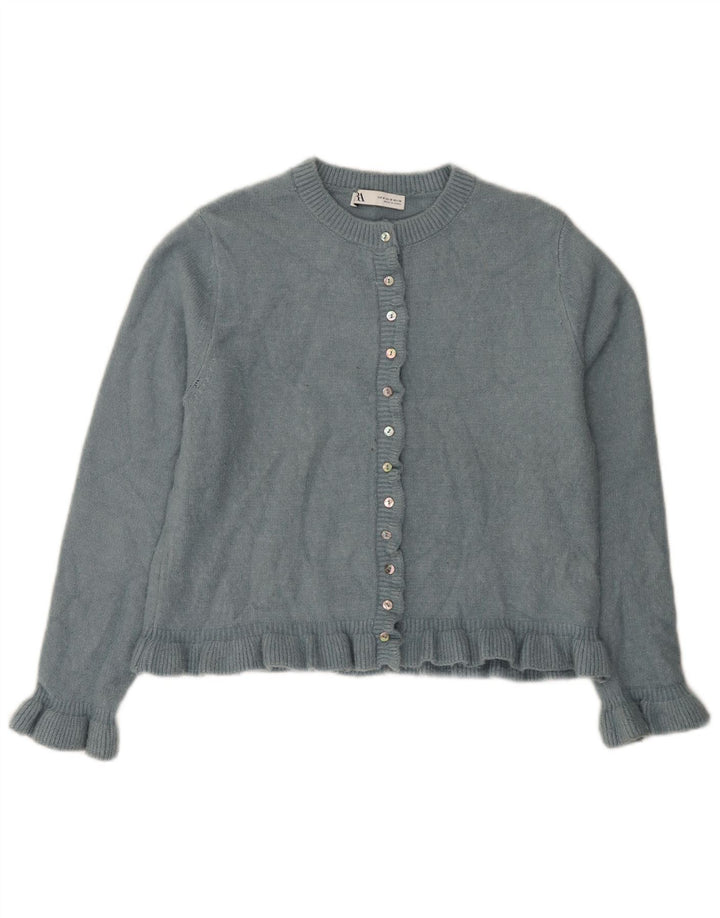 Женский кардиган Zara UK 14, средний синий полиэстер