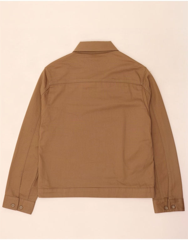 Zara Mens Utility Jacket UK 40 Large Beige Cotton