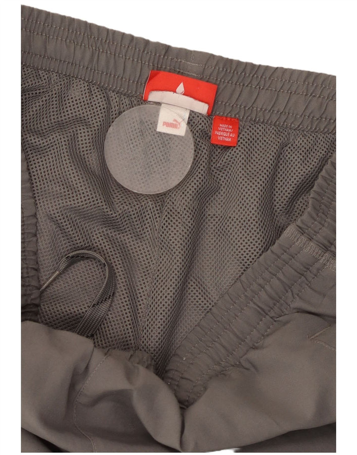 PUMA Mens Graphic Tracksuit Trousers Joggers Small  Grey
