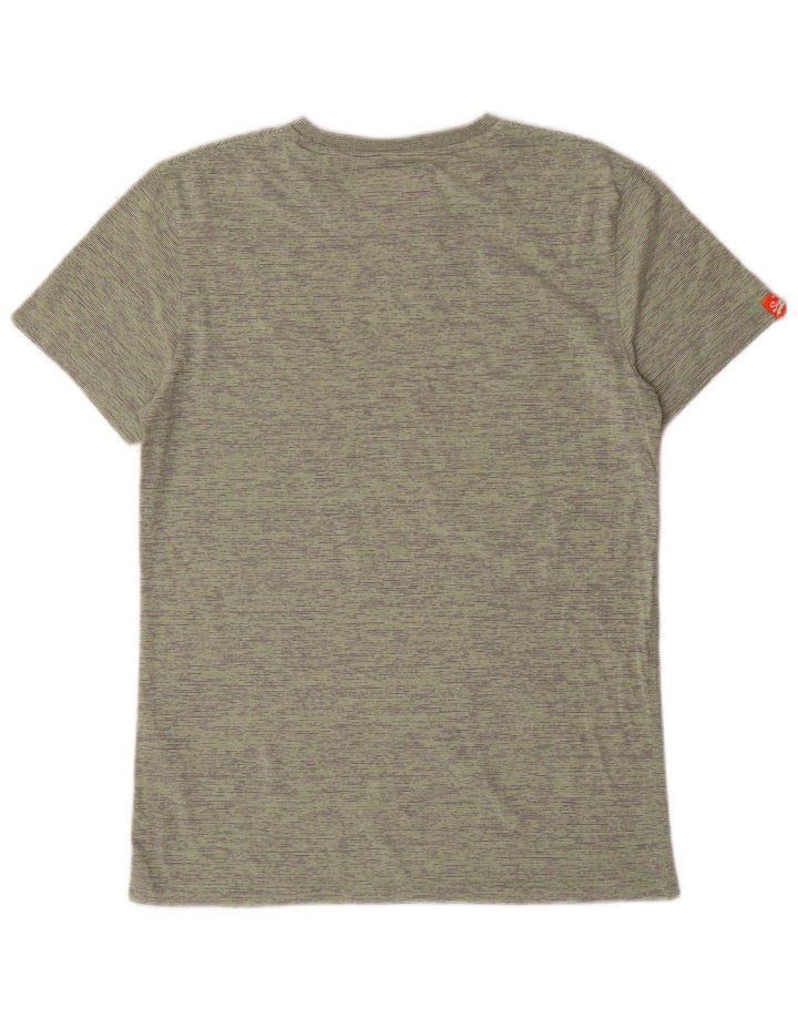 T-shirt da uomo Superdry Top in cotone a righe verde medio