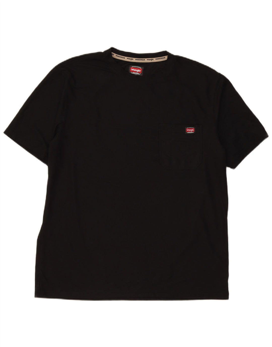 WRANGLER Mens T-Shirt Top UK 42/44 Large Black Polyester