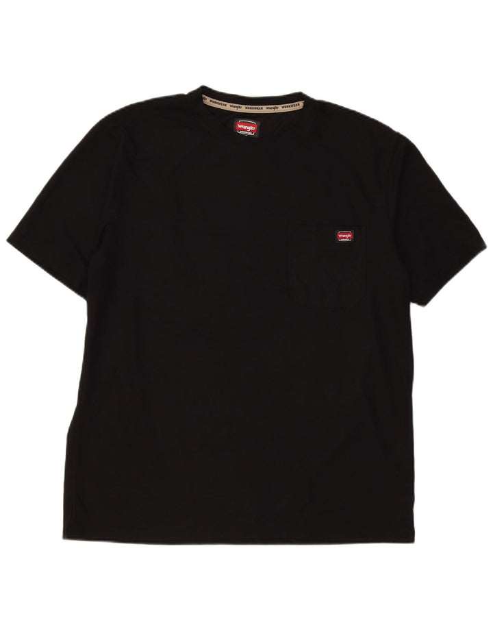 WRANGLER Mens T-Shirt Top UK 42/44 Large Black Polyester