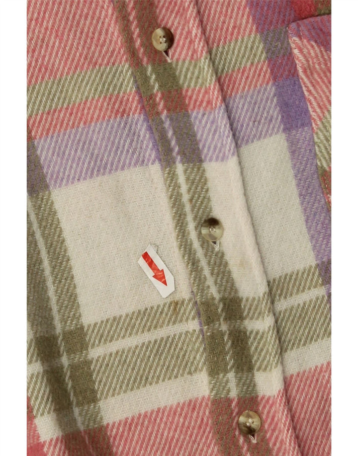 Vintage herre flannel skjorte stor pink ternet akryl