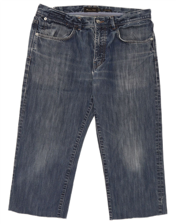 Massimo Dutti Męskie Jeansy Capri EU 42 Duże W32 L20 Niebieskie Bawełniane