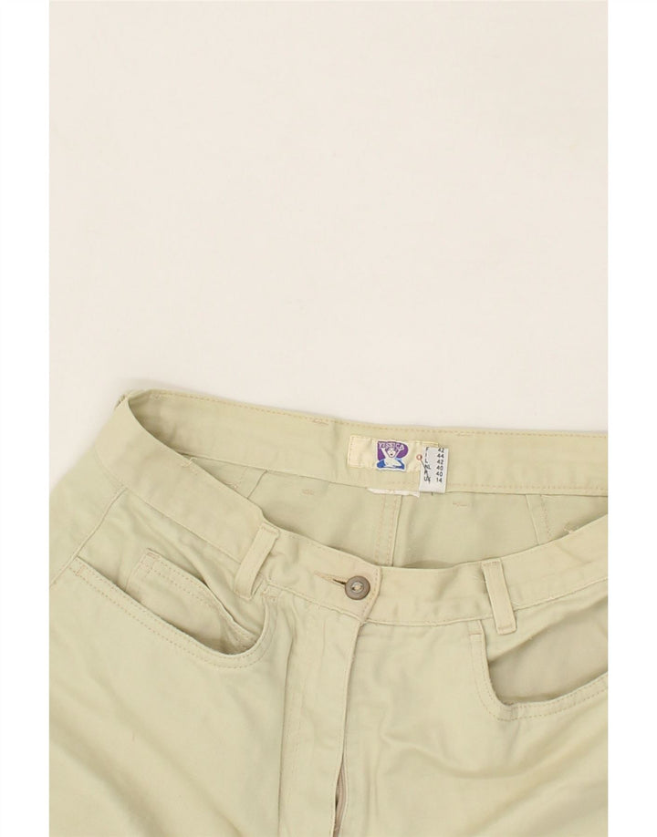 YESSICA Womens Casual Shorts UK 14 Medium W28 Beige Vintage Yessica and Second-Hand Yessica from Messina Hembry 