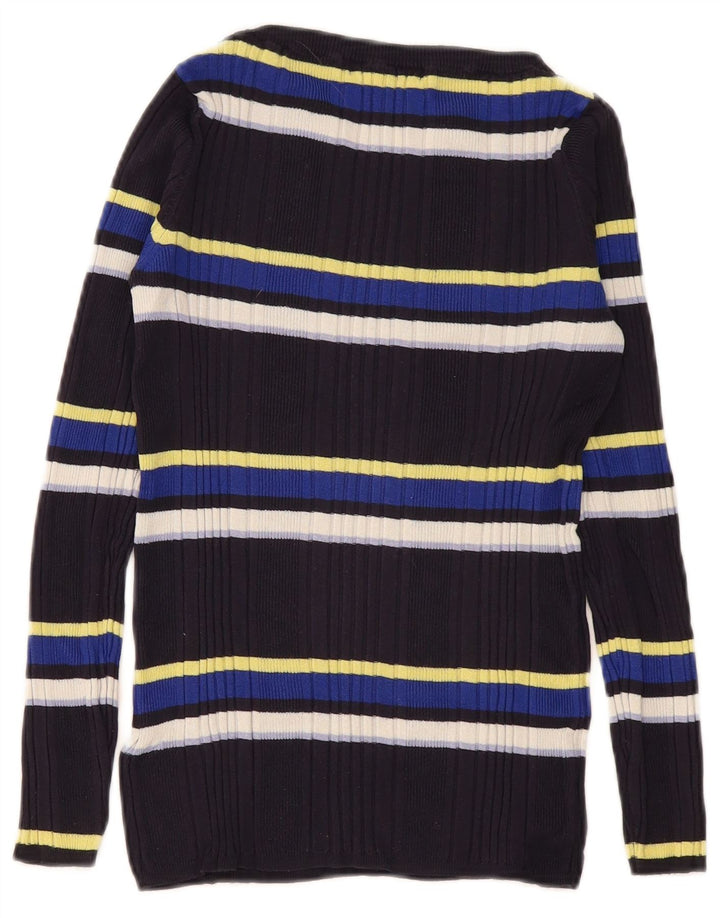 Marks & Spencer Dame Boat Neck Jumper Sweater UK 12 Medium Navy Blue