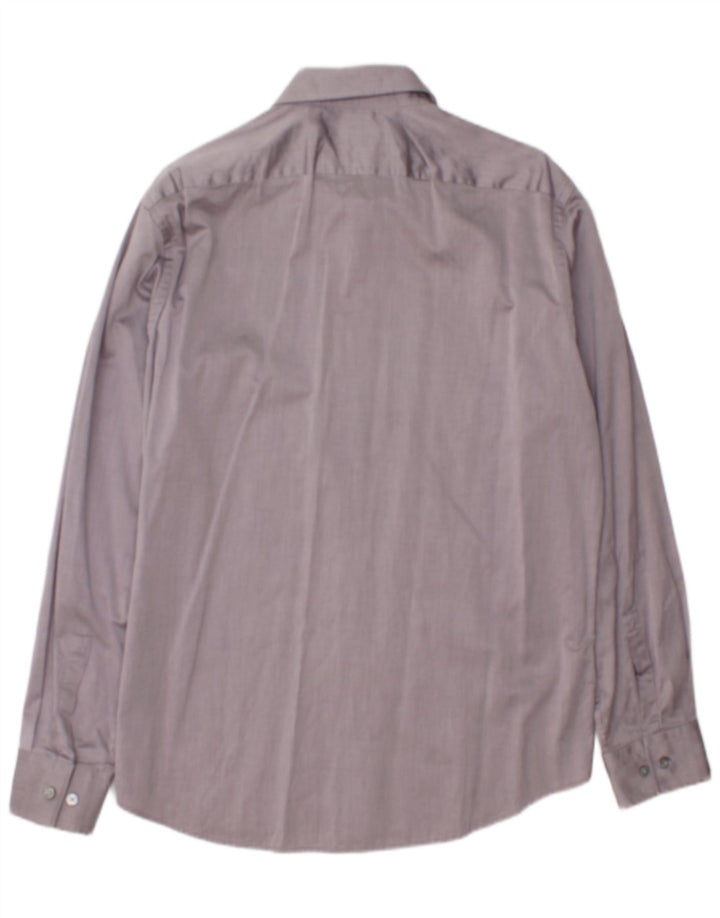 Hugo Boss Mens Shirt Size 16 1/2 42 Large Grey Pinstripe