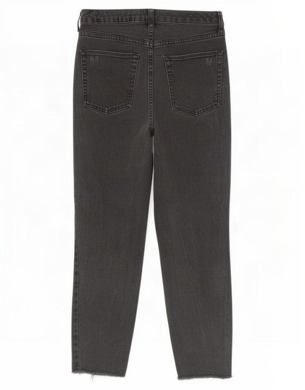 Topshop Femme Orson Jean Droit Taille Haute Effet Déchiré W28 L25 Gris