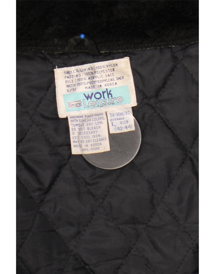 Tuta da sci con cappuccio da uomo Sears Work Leisure grande nylon nero