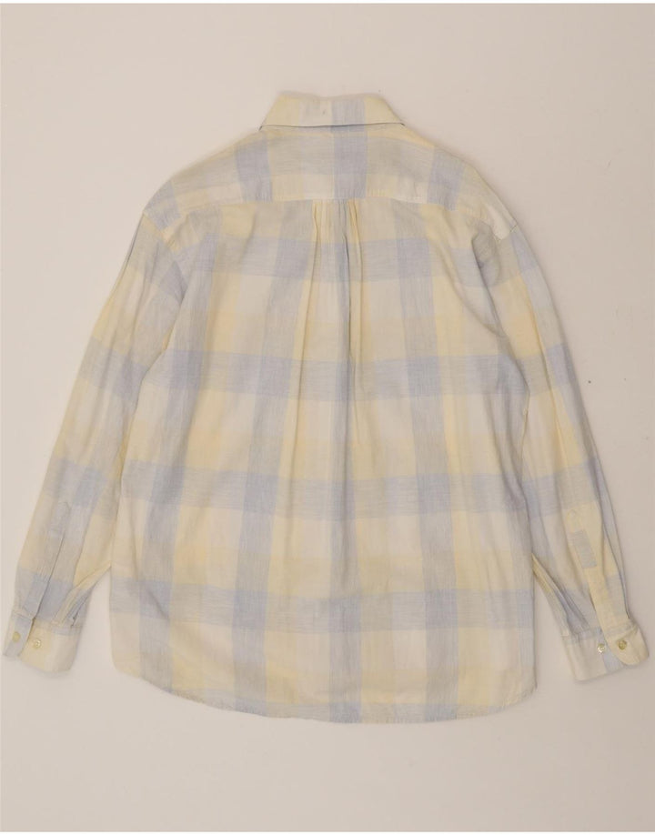 BELFE & BELFE Mens Shirt Size 41 Large Yellow Plaid Cotton Vintage Belfe & Belfe and Second-Hand Belfe & Belfe from Messina Hembry 