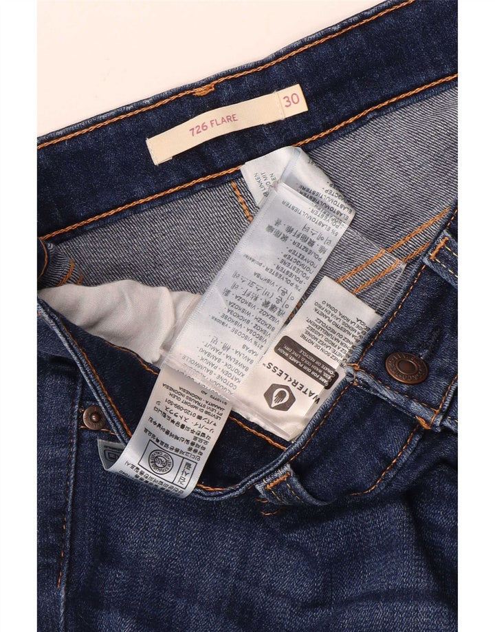 Levi's Womens 726 Flared Jeans W30 L32 Blue Cotton