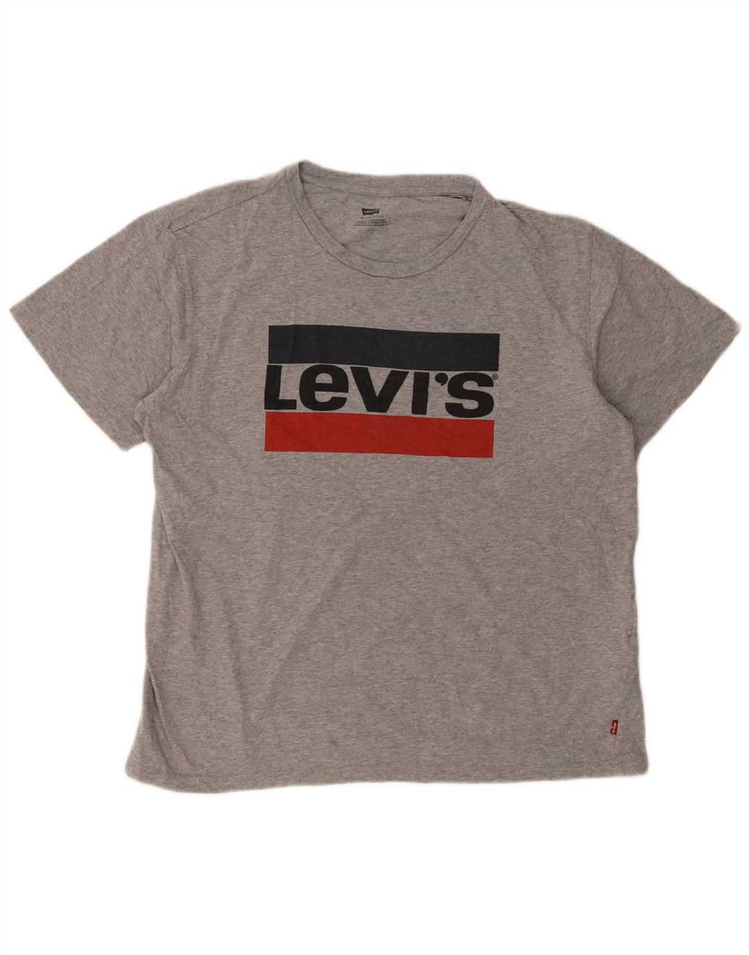 Levi's Mens Graphic T-Shirt Top Large Grey Flecked Cotton