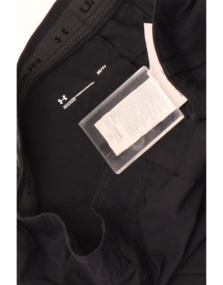 UNDER ARMOUR Lige Chinobukser til mænd W38 L32 Sort polyester