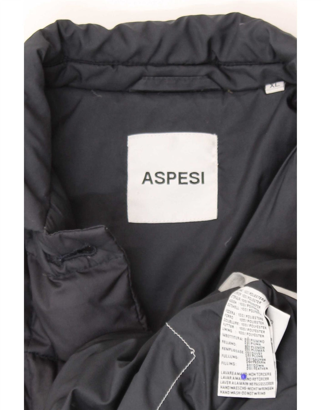 Aspesi Dame Polstret Jakke UK 18 XL Navy Blue