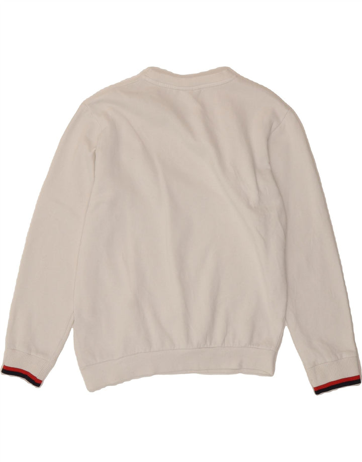 FILA Womens Oversized Sweatshirt Jumper UK 6 XS White Cotton Vintage Fila and Second-Hand Fila from Messina Hembry 