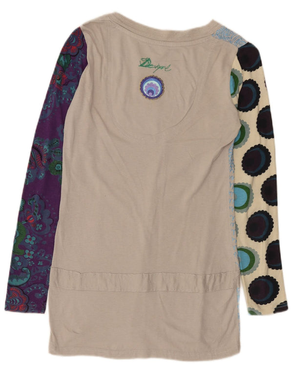 Desigual női absztrakt mintás tunika felső UK 6 XS tarka