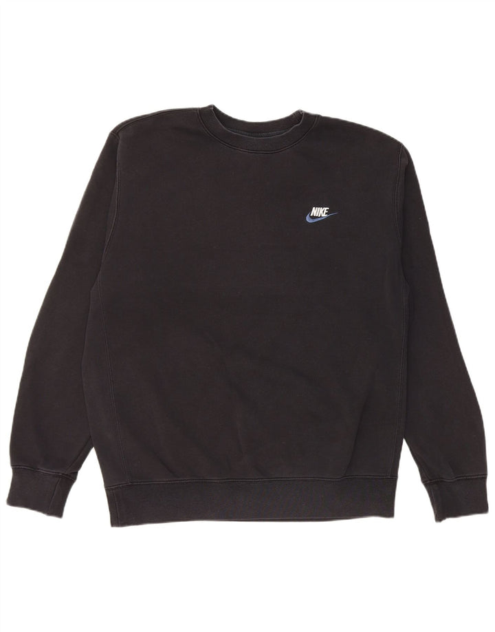 Pulover Nike pentru bărbați, bumbac mediu negru