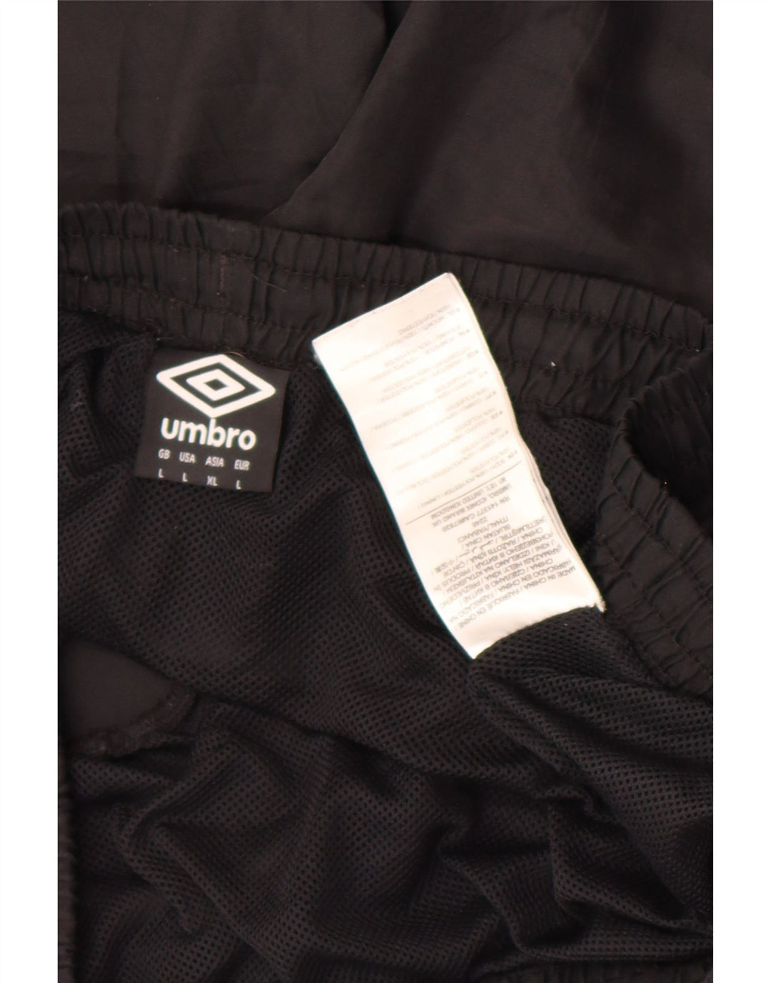 Pantaloni scurți sport Umbro pentru bărbați, mari, negru, poliester color bloc