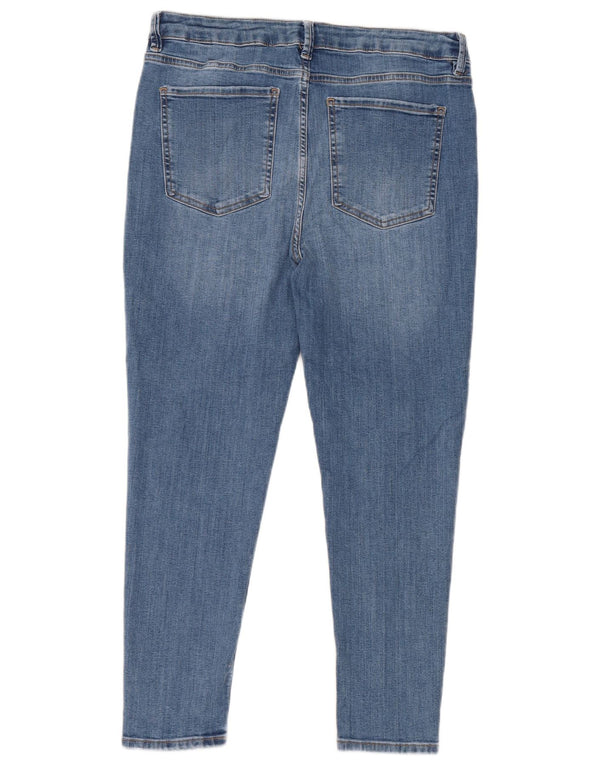 Женские укороченные джинсы скинни Marks & Spencer The Ivy UK 16, большие W32 L25, синие