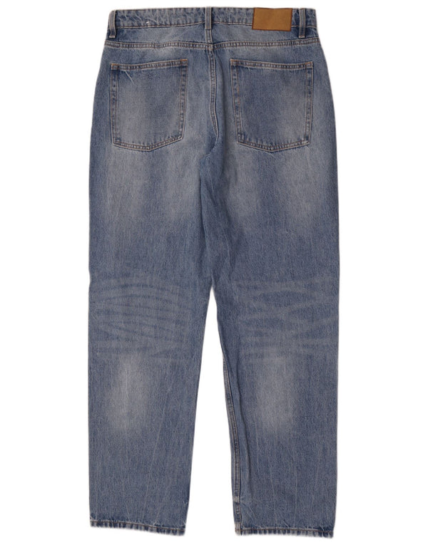 Zara Mens Straight Jeans EU 42 Large W32 L32 Blue Cotton