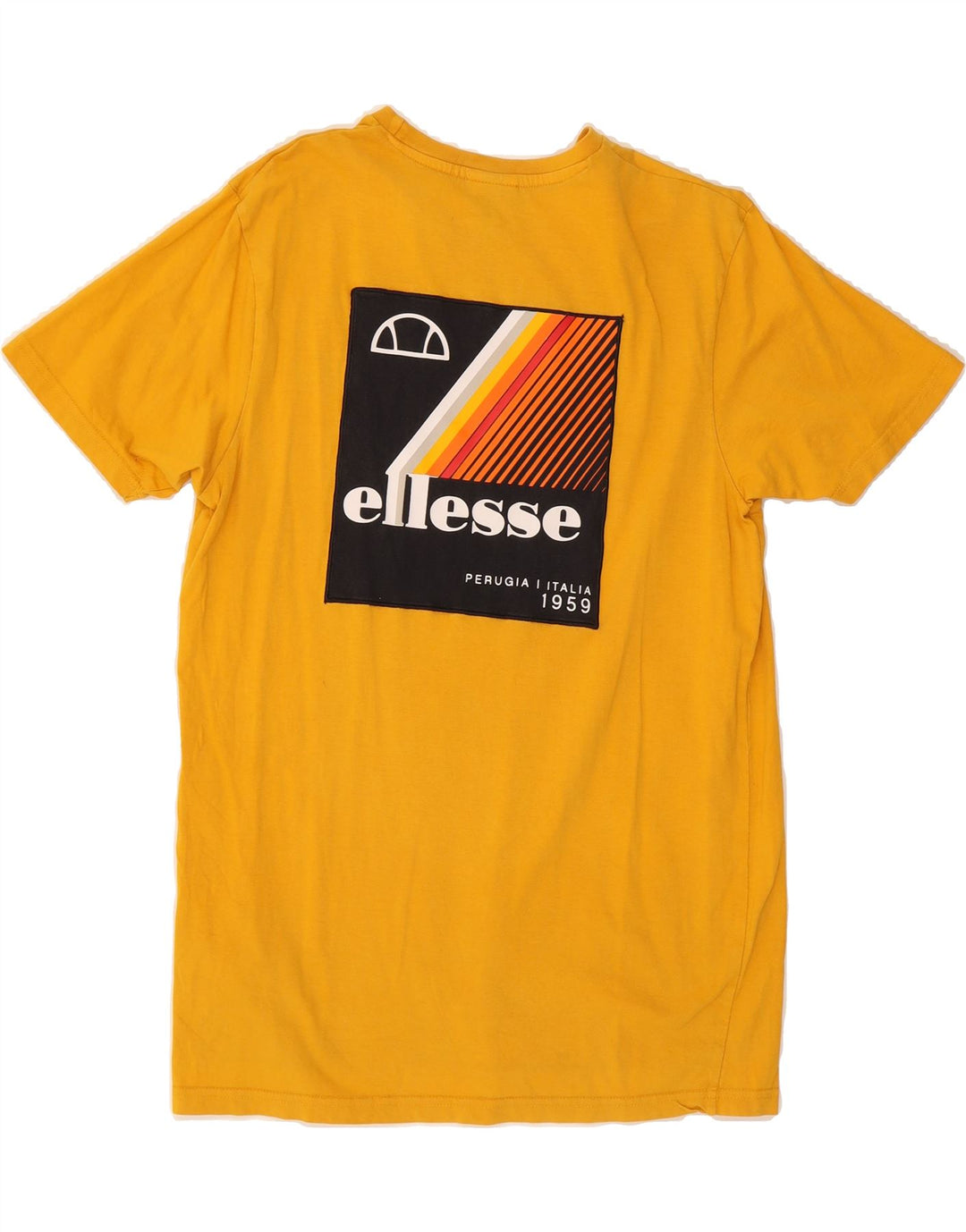 ELLESSE Mens Graphic T-Shirt Top Medium Yellow Cotton Vintage Ellesse and Second-Hand Ellesse from Messina Hembry 